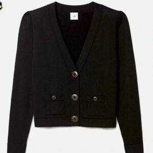 Cabi Goals Cardigan Black V-Neck Cardigan Sweater